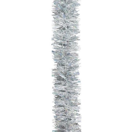 HOLIDAY TRIMS Garland Laser/Silver/Snow 15Ft 3490467